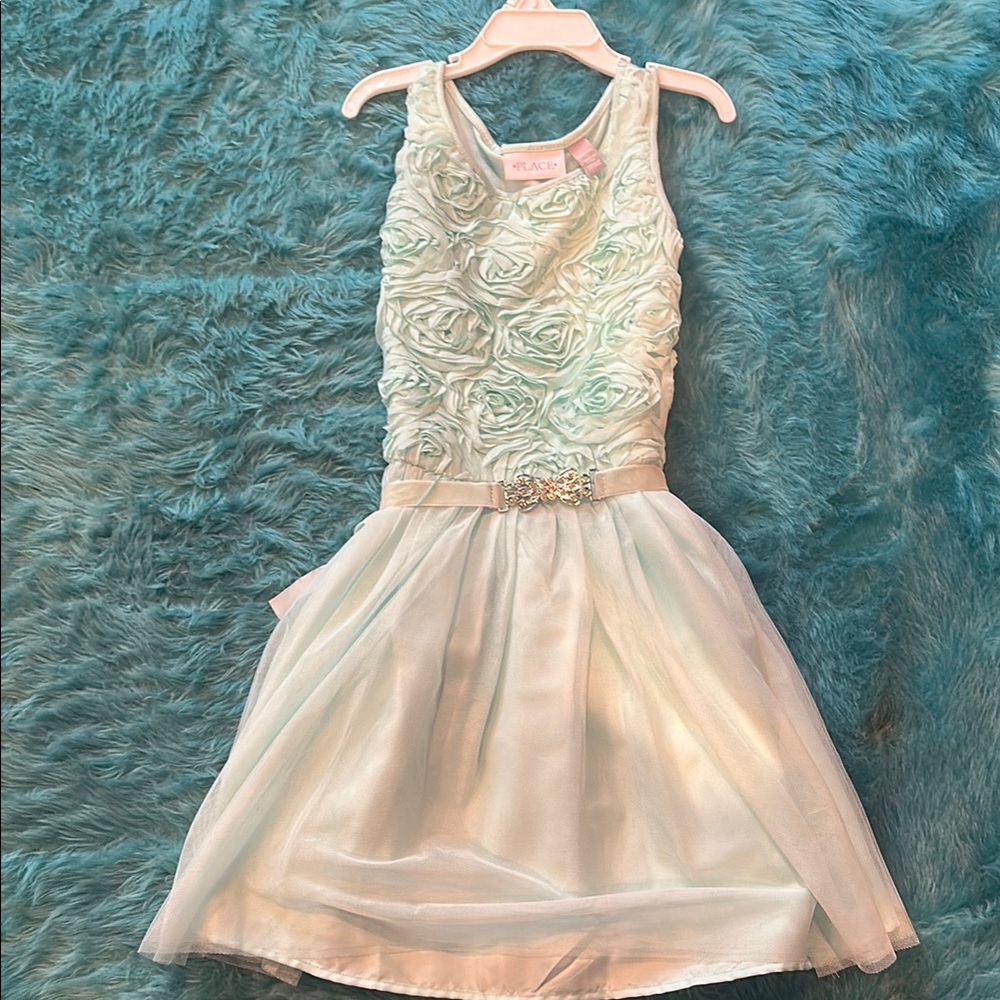 Place Green Halter Fit and Flare Dress